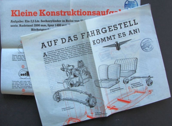 Adler 2,5 Liter Modellprogramm 1936 zwei Automobilprospeke (5987)